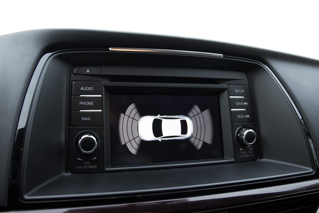 Parktronic,In,The,Display,,In,The,Car.