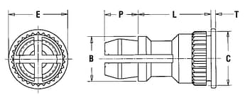 KSSB-156-8ET - Broaching SNAP-TOP® Standoffs - Type KSSB - PEM