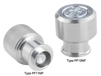 PF11MF-M6-2 - Large Knob, Spring-loaded - Types PF11MF and