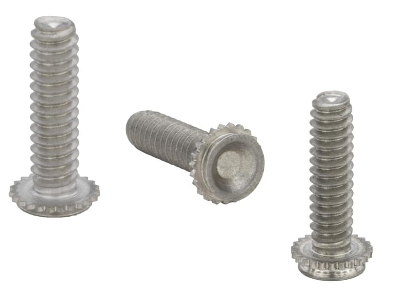 Self-clinching, concealed head studs for blind holes