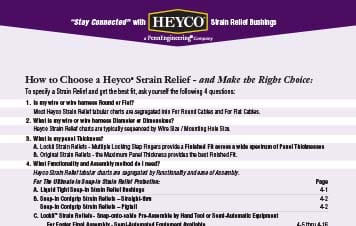 How to Choose a Heyco Strain Relief - and Make the Right Choice