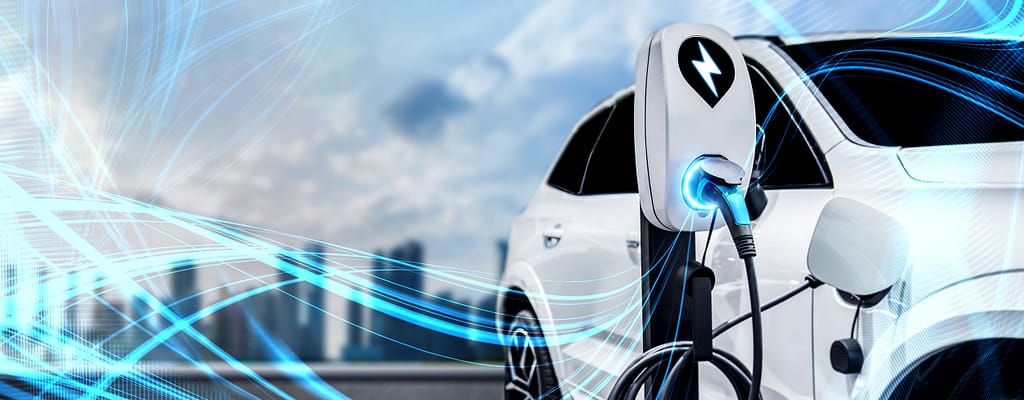 Ev,Charging,Station,For,Electric,Car,In,Concept,Of,Green