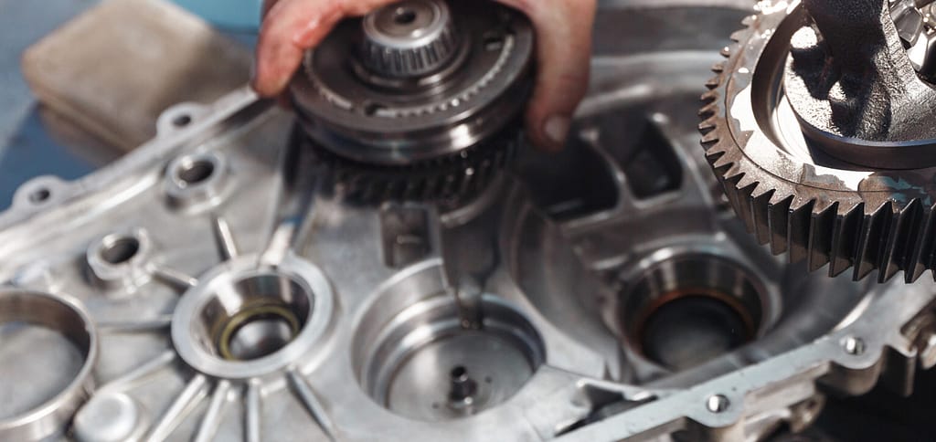Cross-section,Of,A,Car,Gearbox.,Mechanics,Work,In,The,Garage.