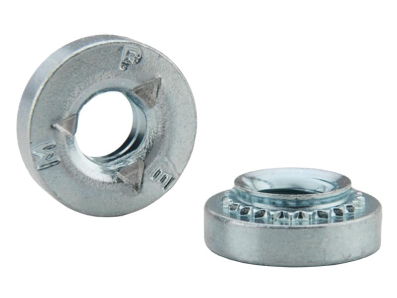 Self-clinching lock nut using collapsed threads